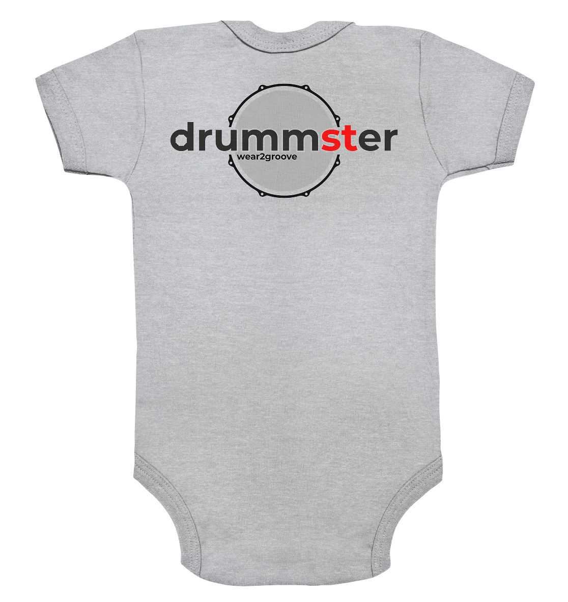 peace skulli - baby bodysuite | heather grey