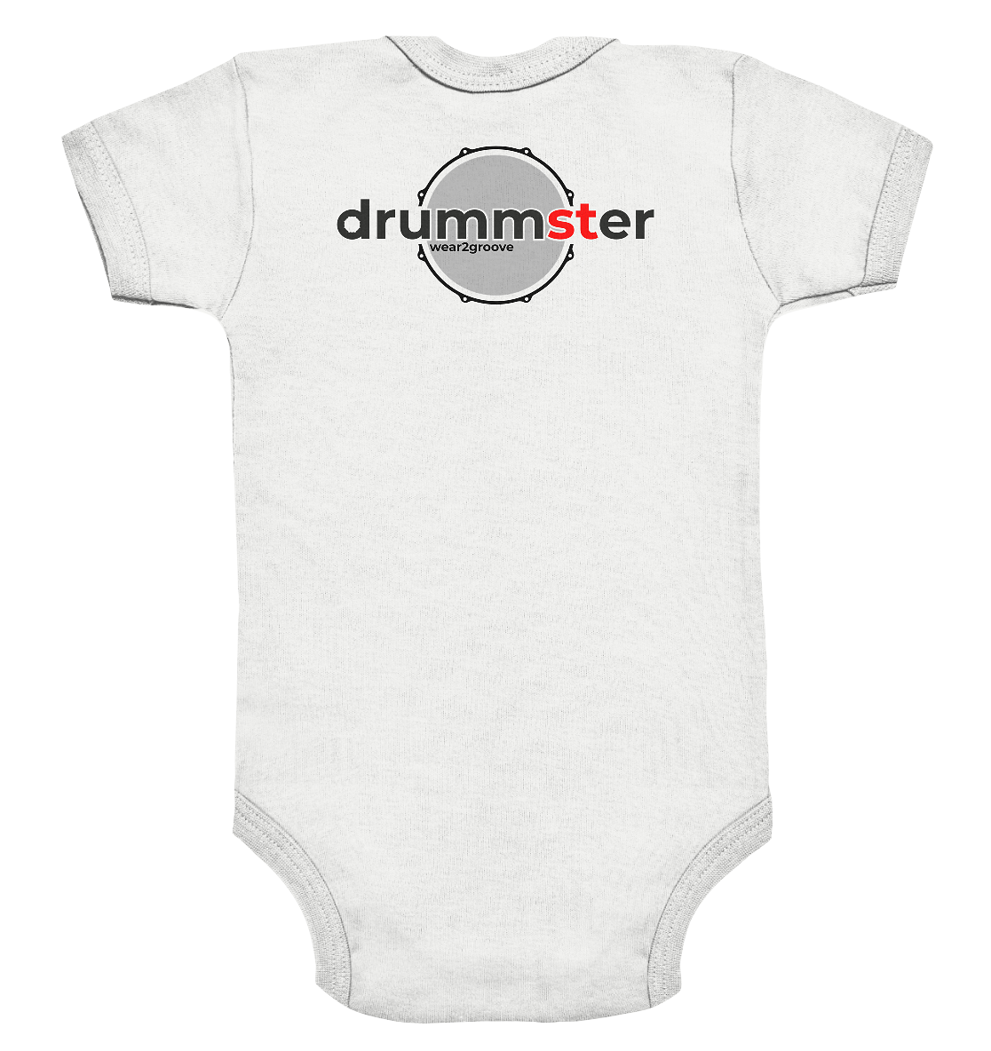 art of drummster v3 - baby bodysuite | white