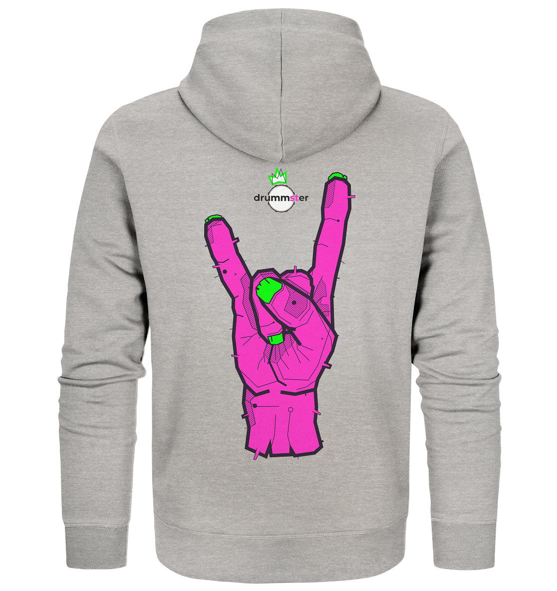 monster-mäx "rock'n roll" - zipper | heather grey