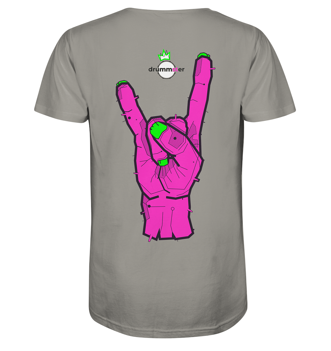 monster-mäx "rock'n roll" - v-neck shirt | light grey