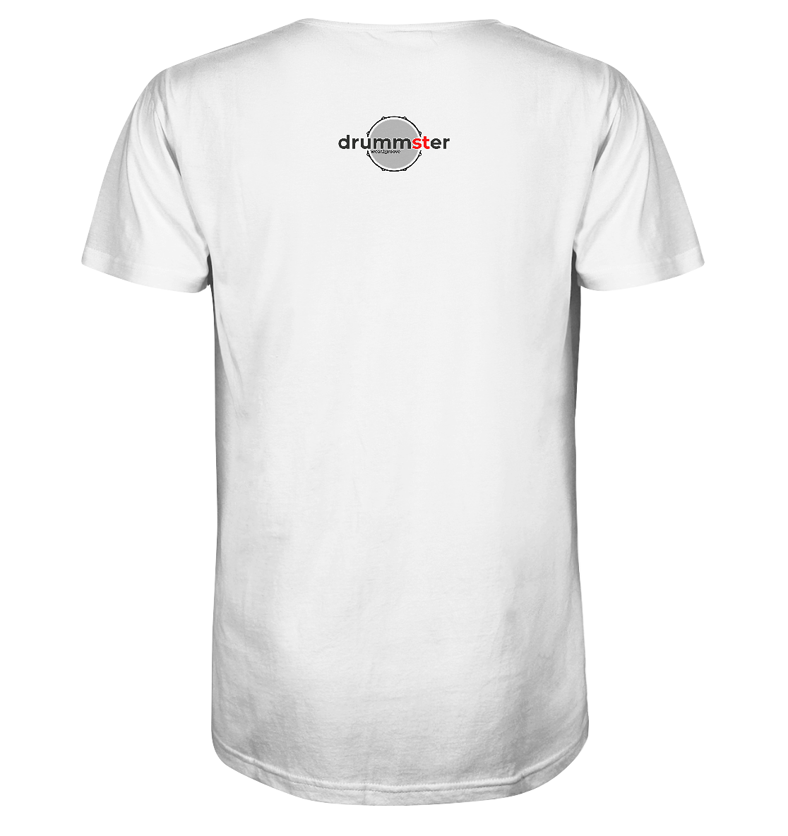 art of drummster v3 - v-neck shirt | white