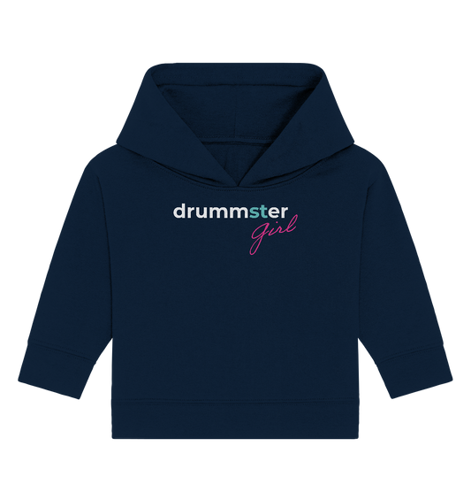 drummster girl - baby hoodie | french navy
