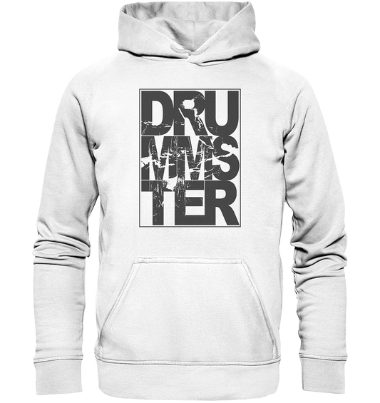 art of drummster v3 - unisex hoodie | arctic white