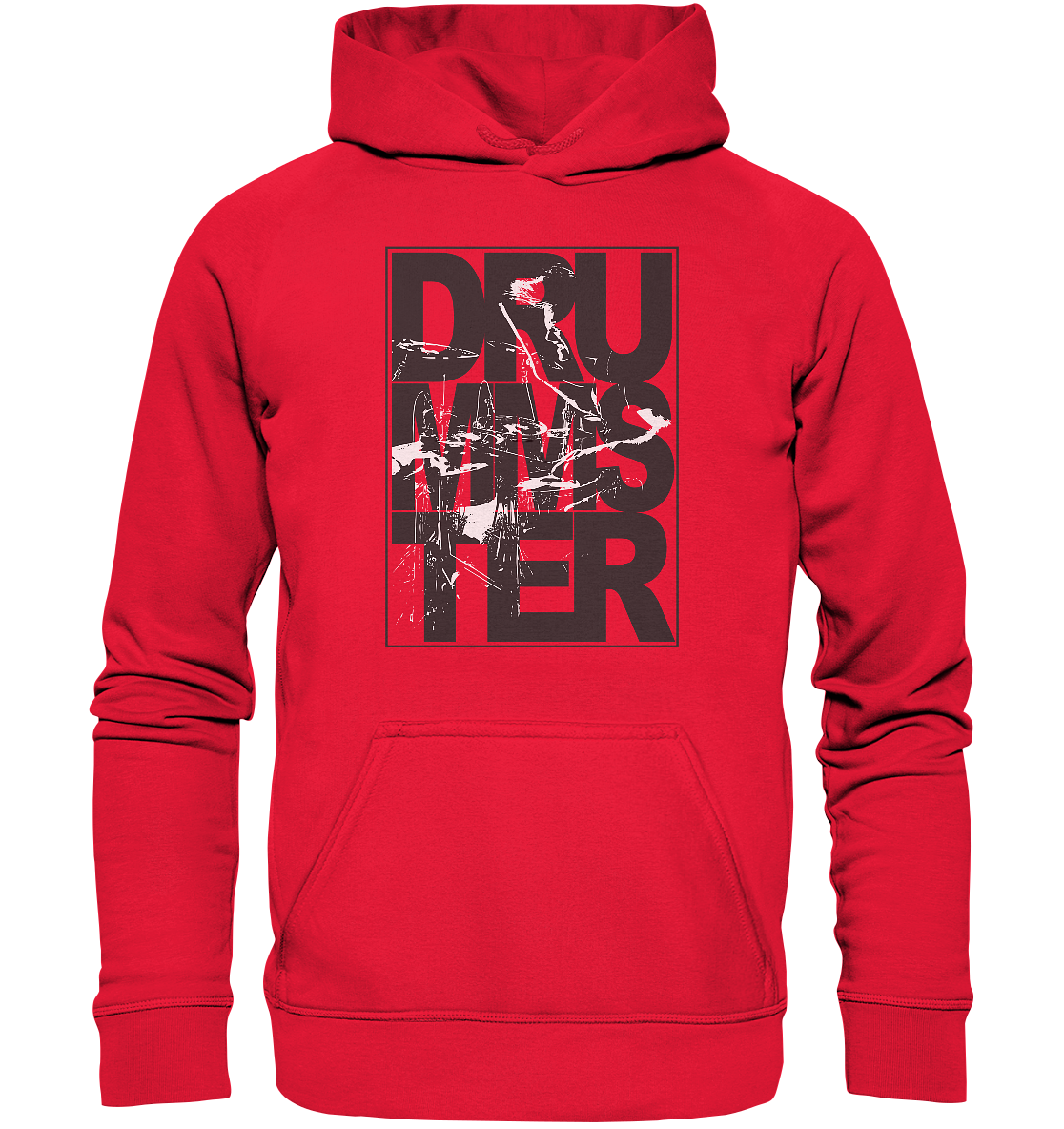 art of drummster v2 - kids hoodie | red