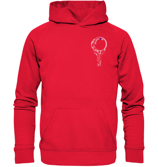monument v3 - kids hoodie | red