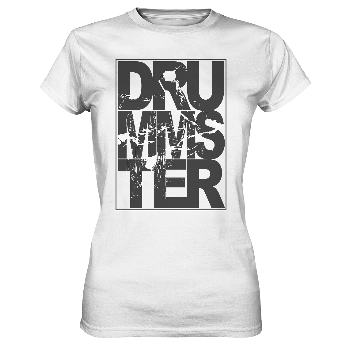 art of drummster v3 - ladies shirt | white