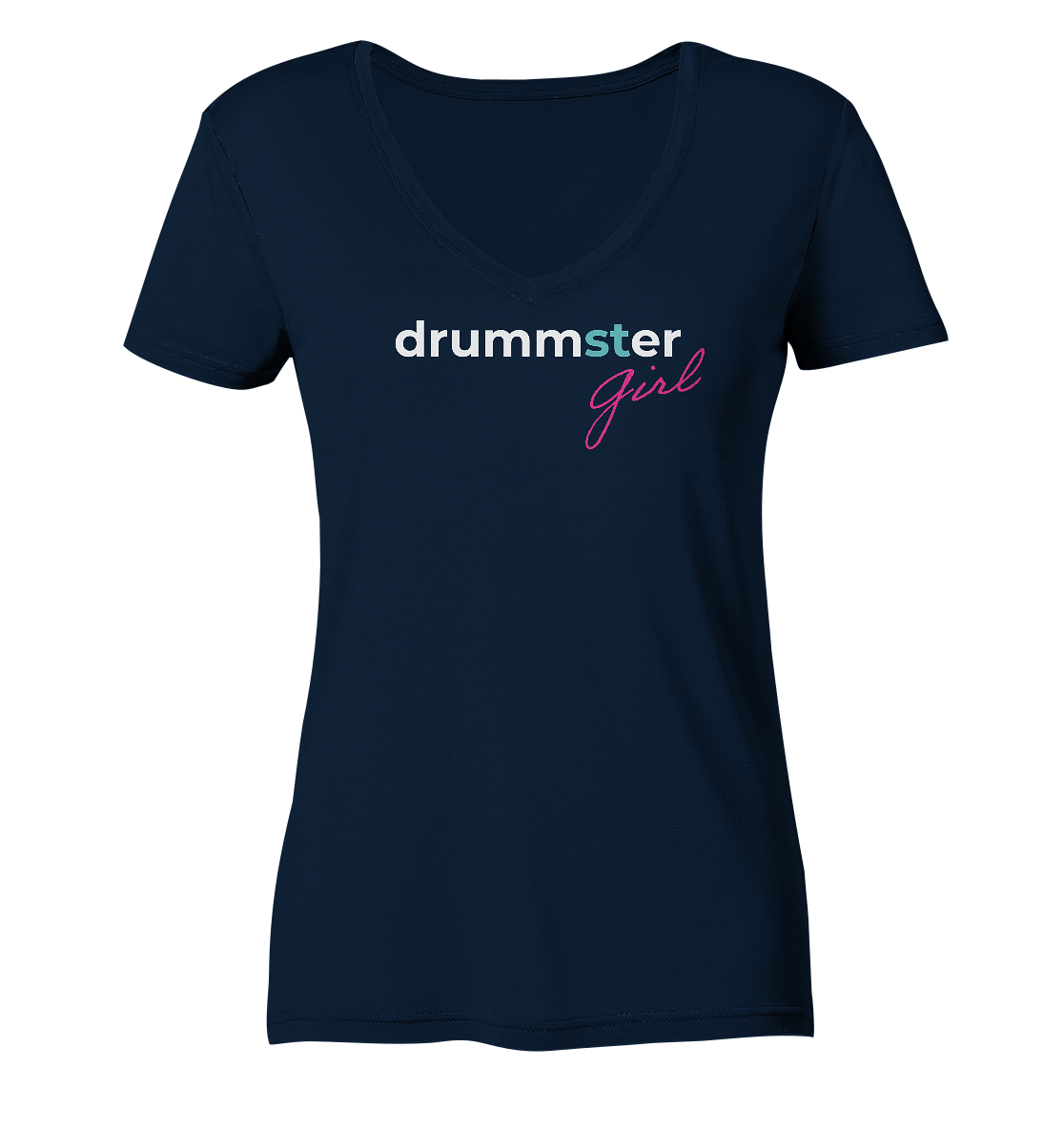 drummster girl - ladies v-neck shirt | various colors