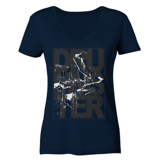 art of drummster - ladies v-neck shirt | various colors