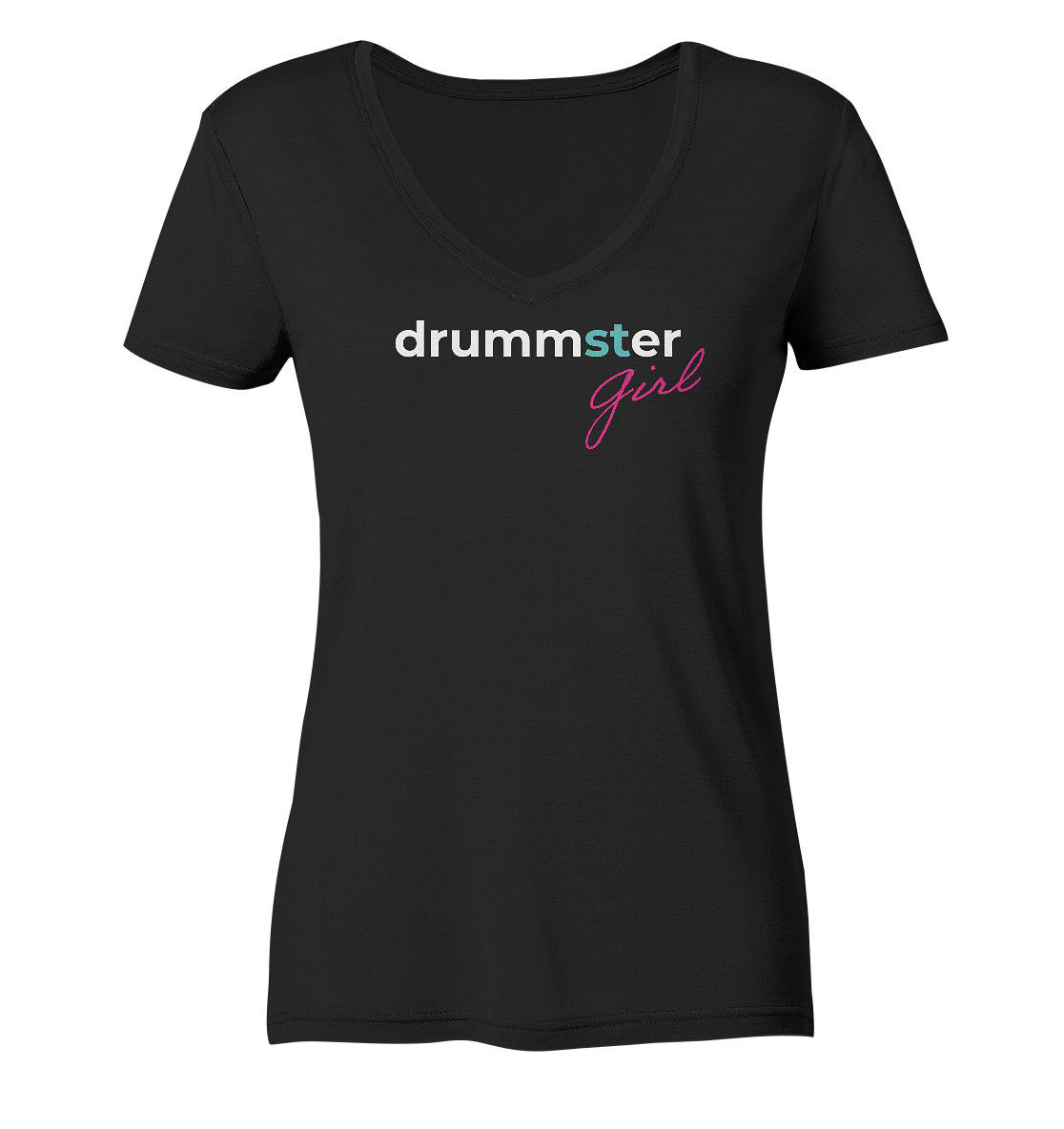drummster girl - ladies v-neck shirt | various colors