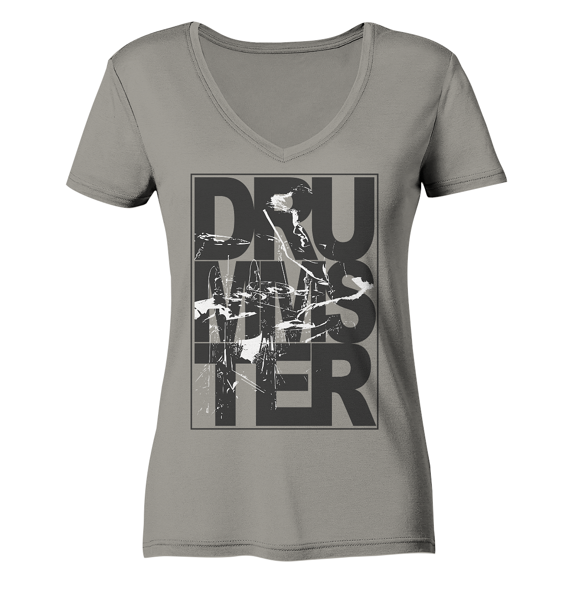 art of drummster - ladies v-neck shirt | various colors