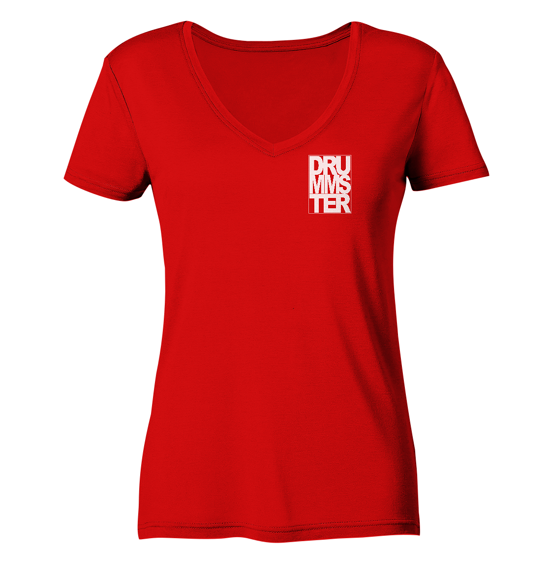 d-box v3 - ladies v-neck shirt | red