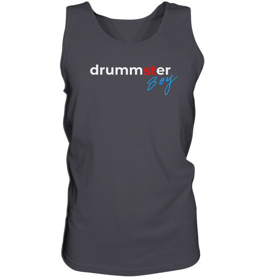 drummster boy - tank-top | charcoal
