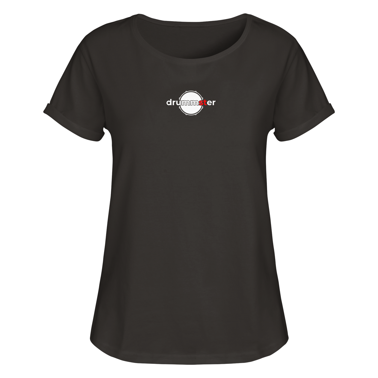 hIT with PASSion - ladies roll-up shirt | black