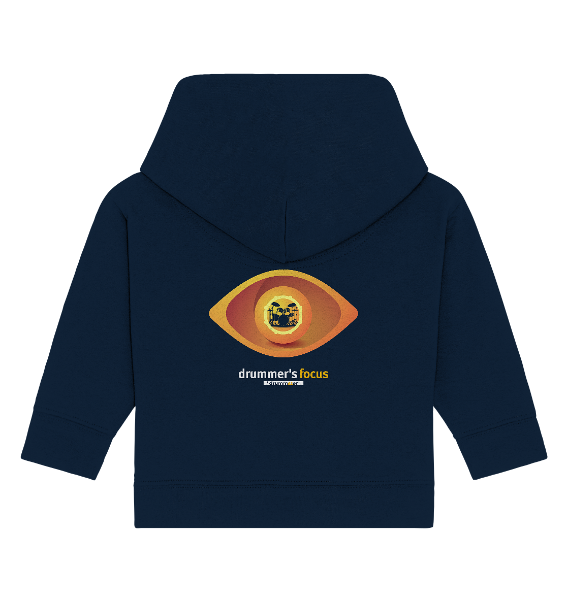 drummer's focus - baby hoodie | navy