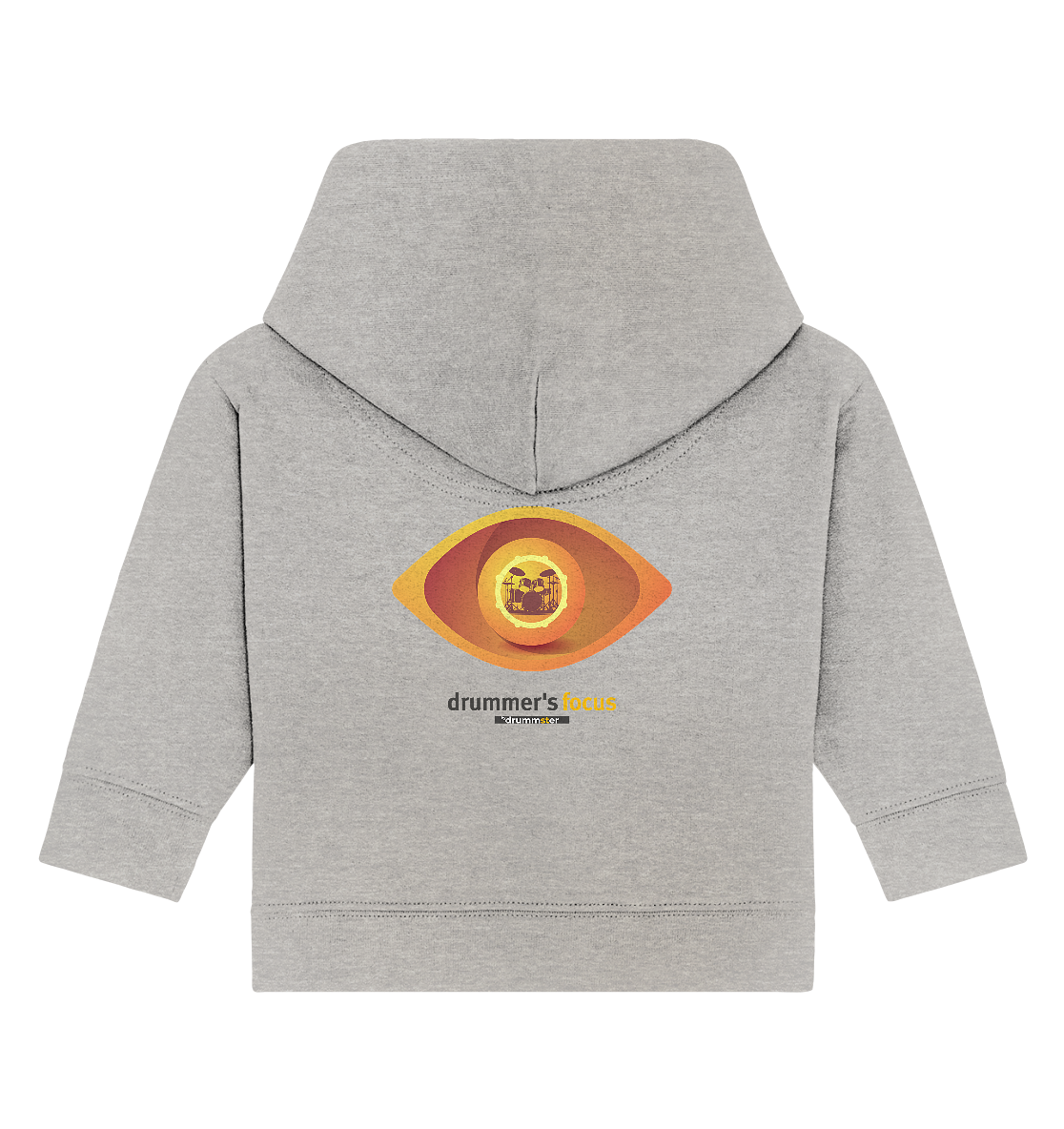 drummer's focus - baby hoodie | grey