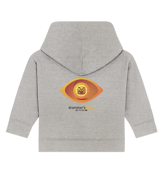 drummer's focus - baby hoodie | grey