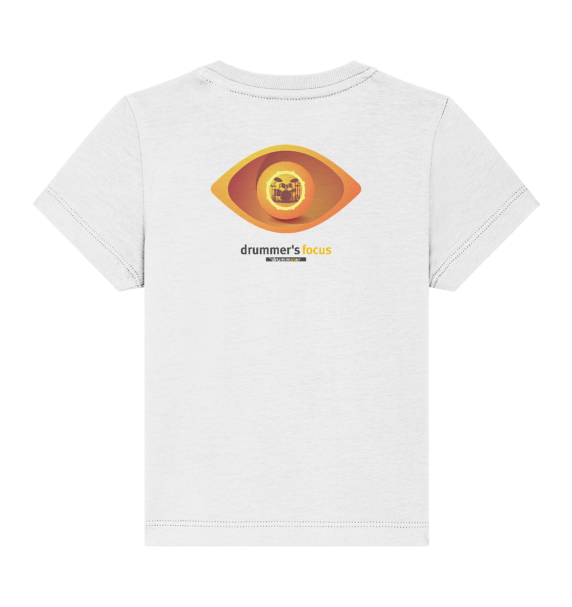 drummer's focus - baby shirt | white