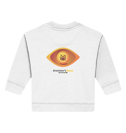 drummer's focus - baby sweatshirt | white