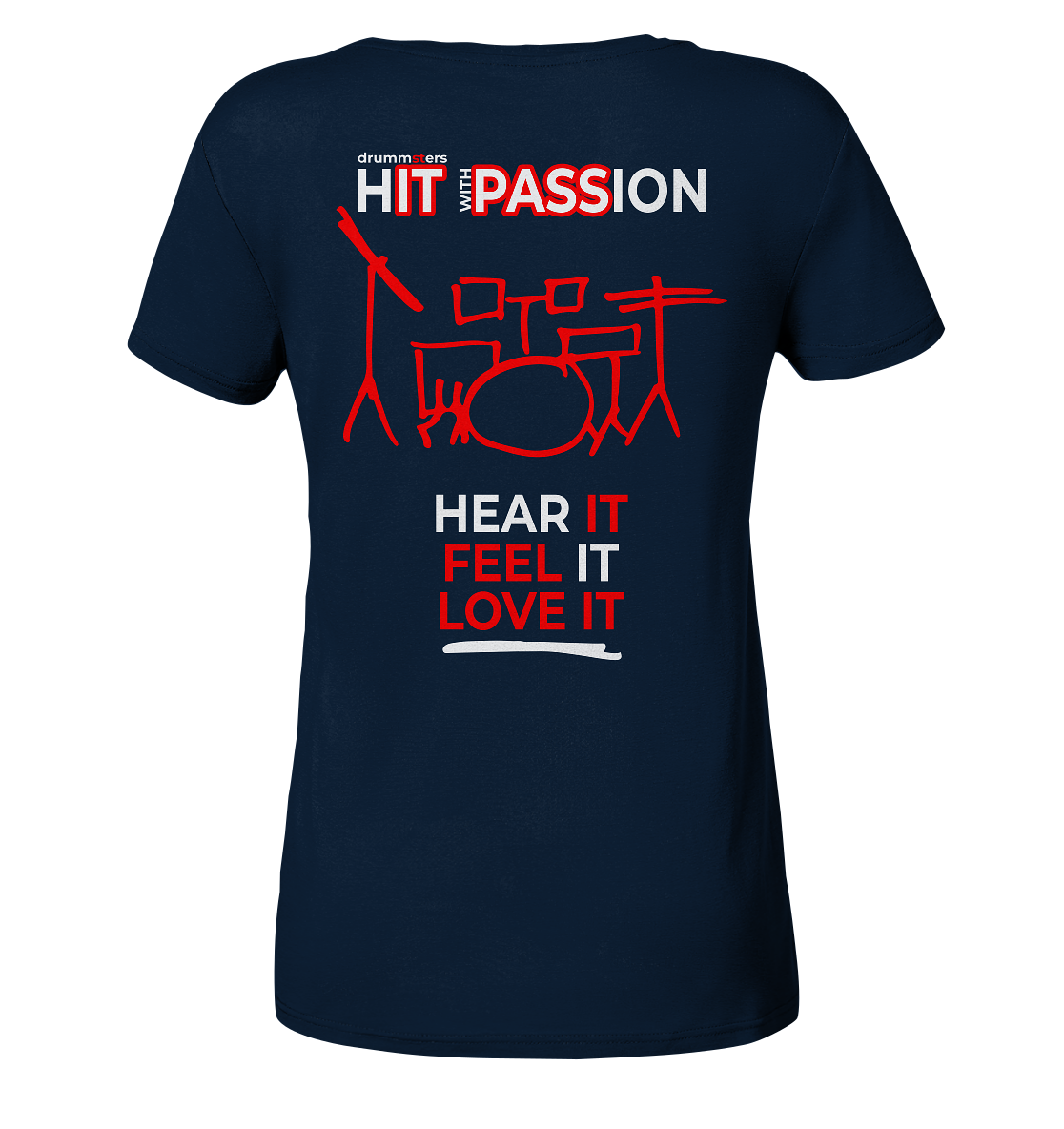 hIT with PASSion - ladies v-neck shirt | various colors