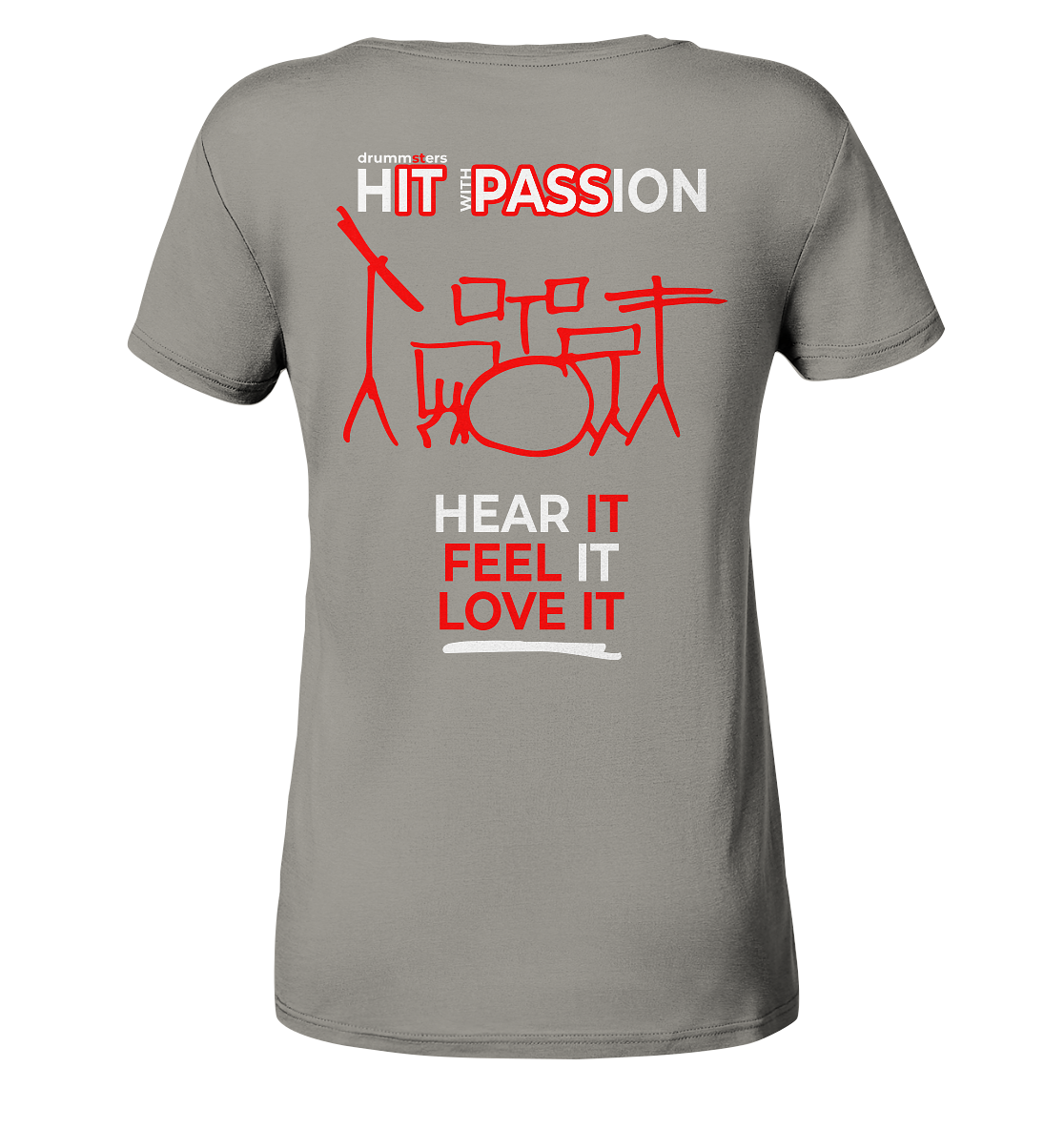 hIT with PASSion - ladies v-neck shirt | various colors