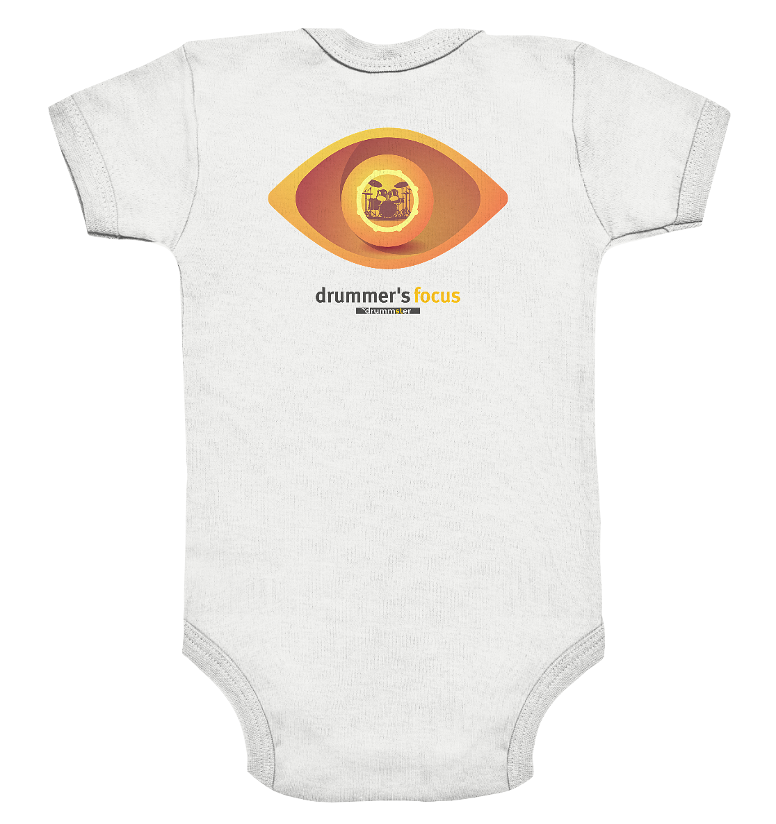 drummer's focus - baby bodysuit | white