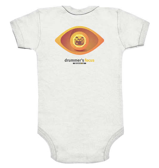 drummer's focus - baby bodysuit | white