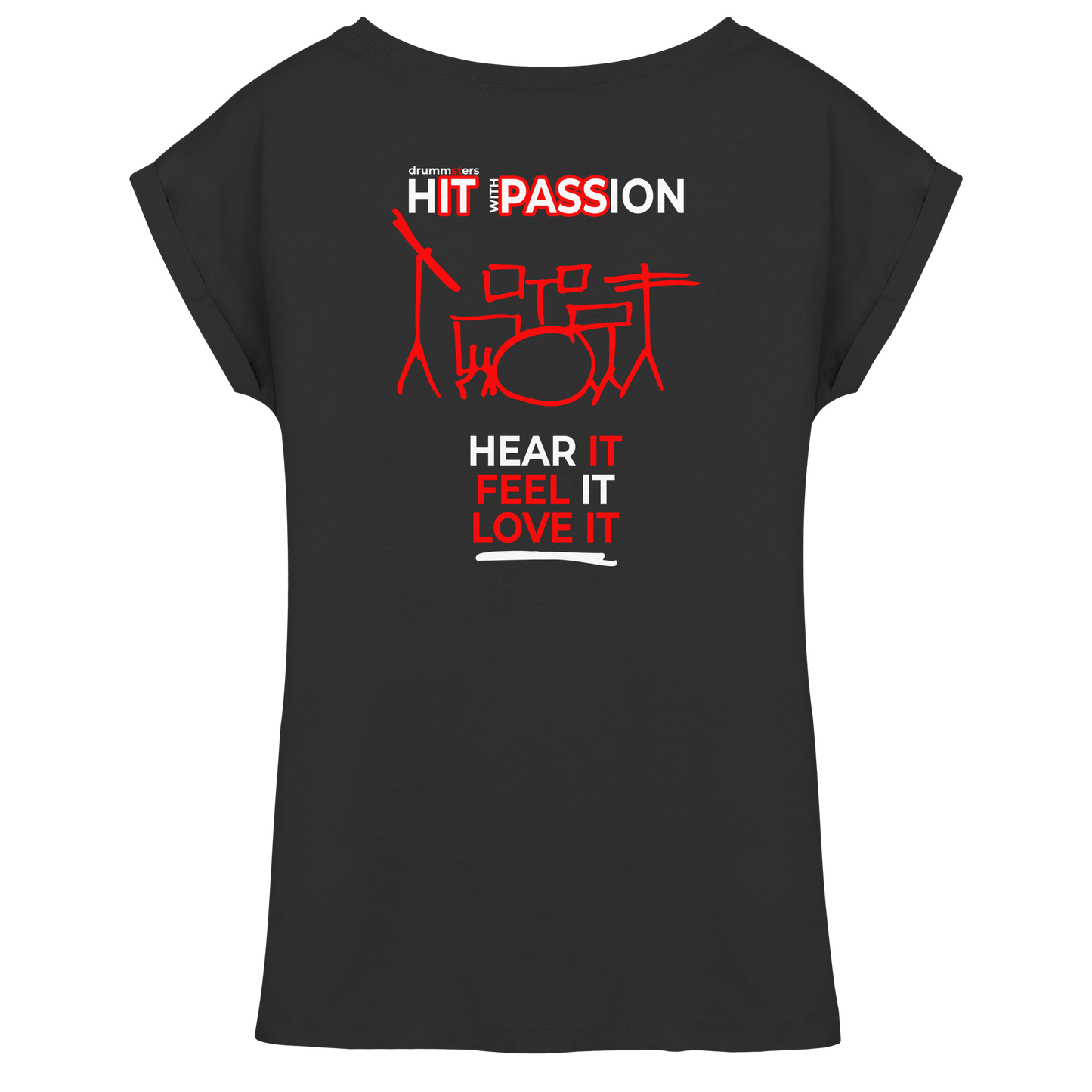 hIT with PASSion - ladies extended shoulder shirt | various colors