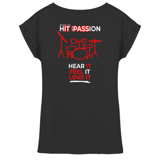 hIT with PASSion - ladies extended shoulder shirt | various colors