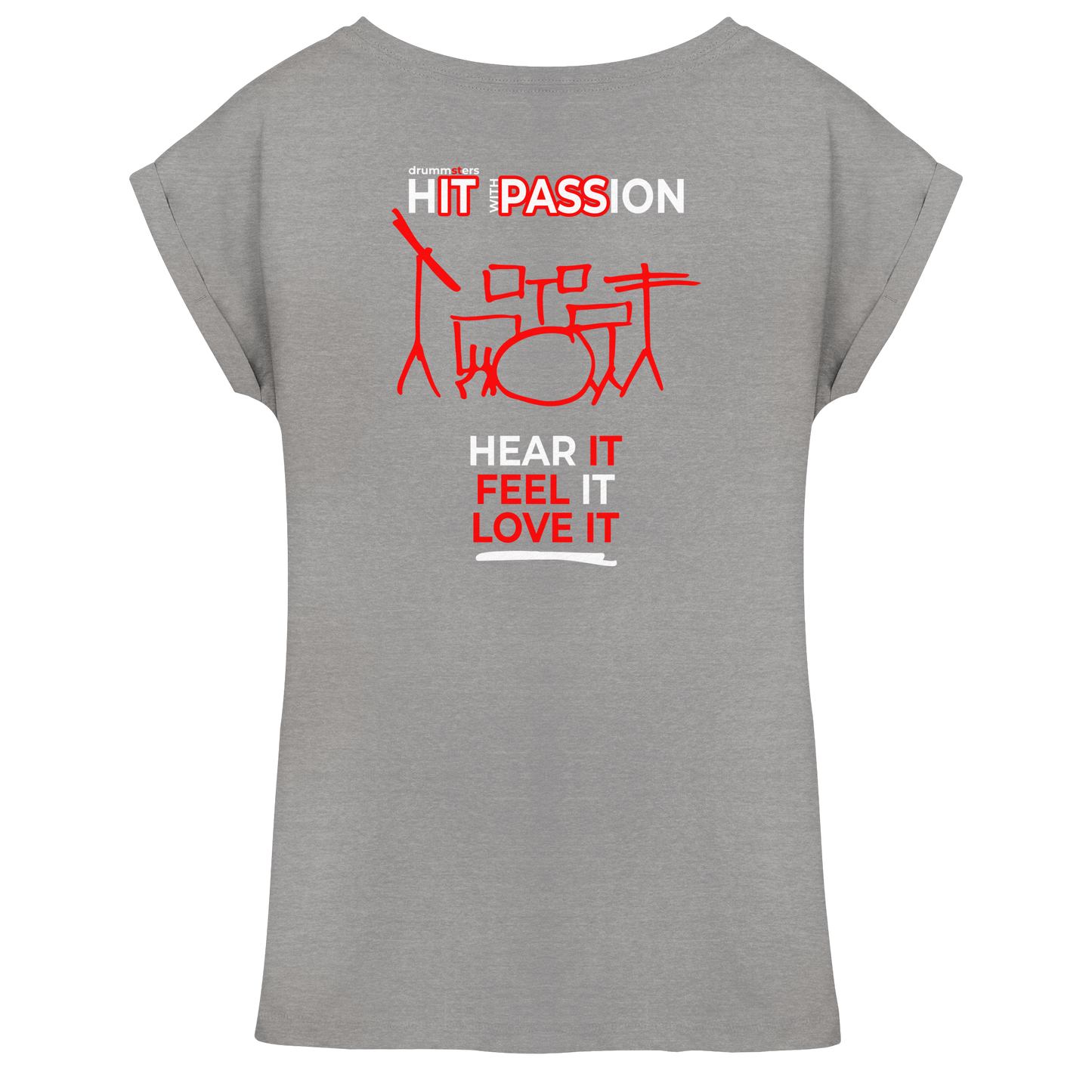 hIT with PASSion - ladies extended shoulder shirt | various colors