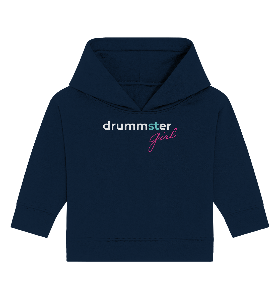 drummster girl - baby hoodie | french navy