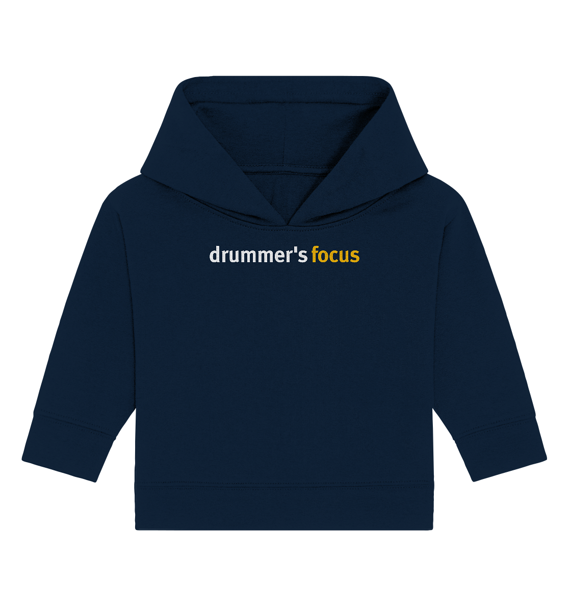 drummer's focus - baby hoodie | navy