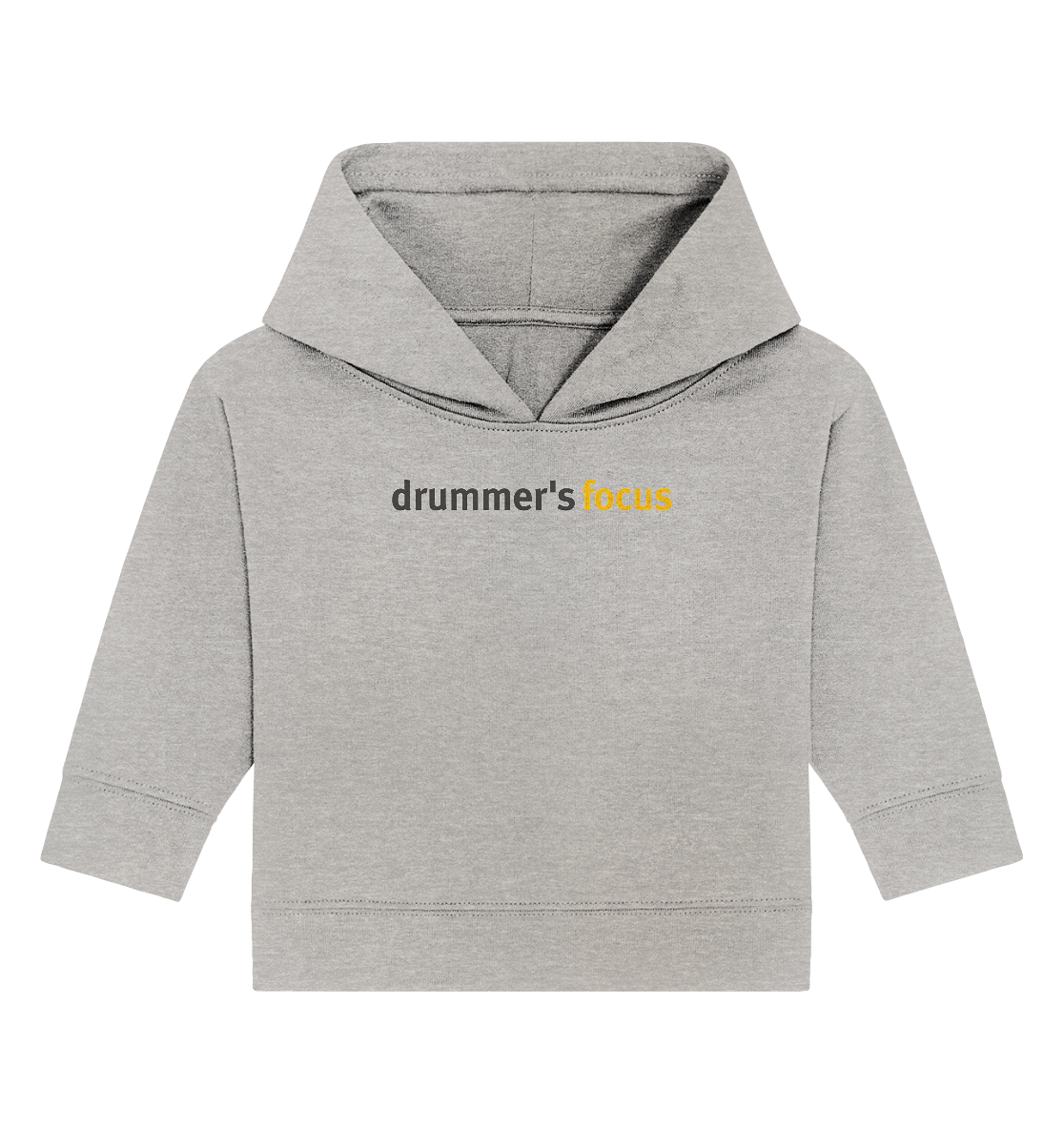 drummer's focus - baby hoodie | grey