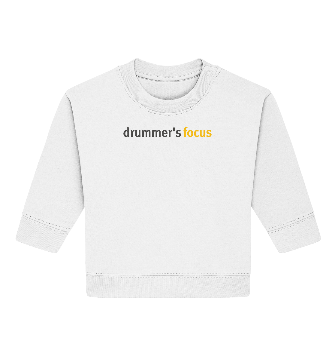 drummer's focus - baby sweatshirt | white