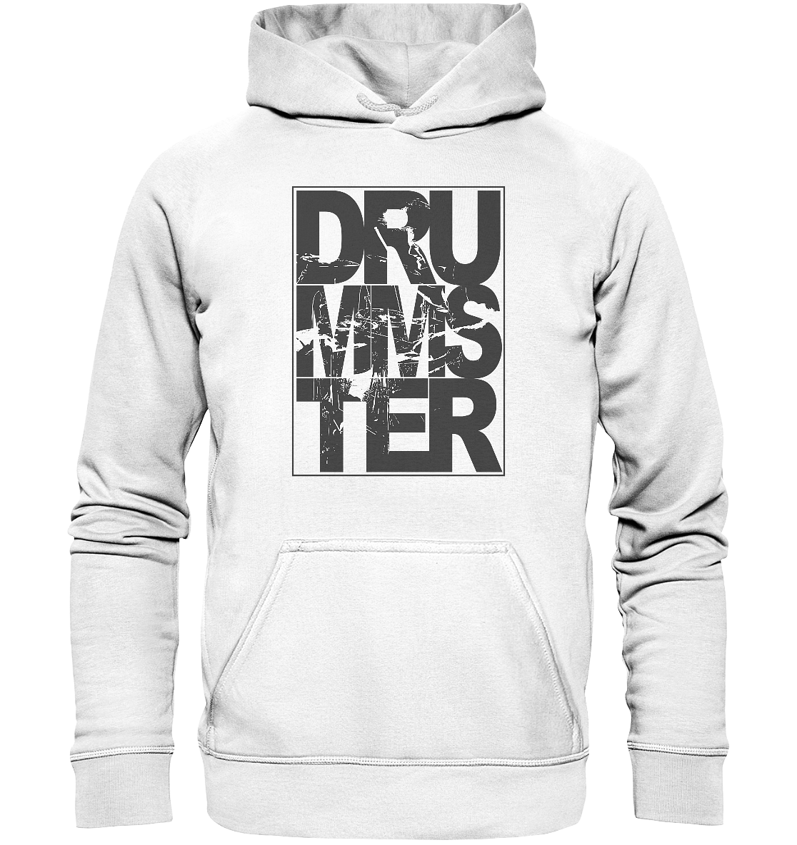 art of drummster v3 - unisex hoodie | arctic white
