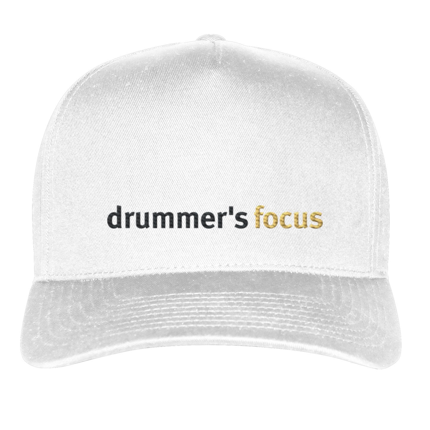 drummer's focus (gestickt) - snapback | white