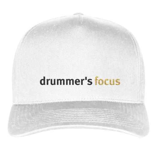 drummer's focus (gestickt) - snapback | white