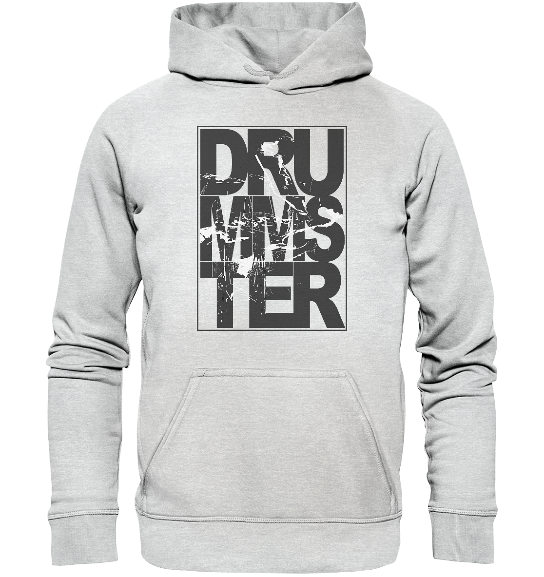 art of drummster v3 - kids hoodie | heather grey