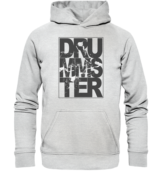 art of drummster v3 - kids hoodie | heather grey