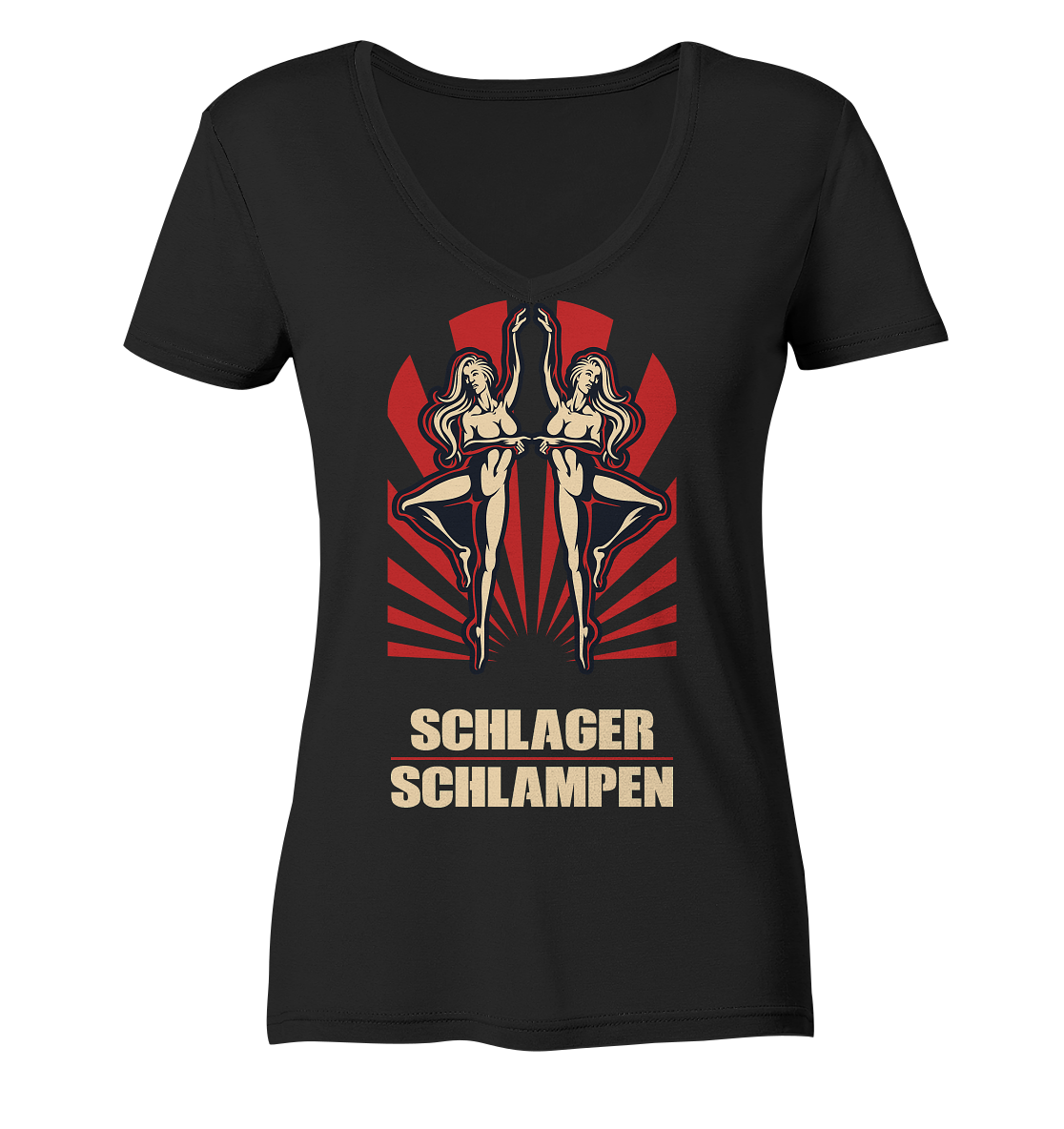 SchlagerSchlampen -> girls - ladies v-neck shirt | various colors