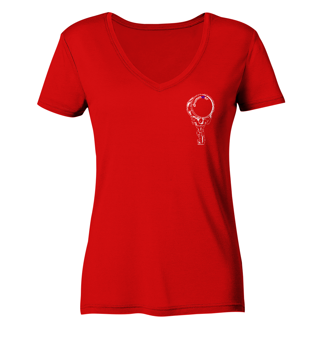 monument v3 - ladies v-neck shirt | red