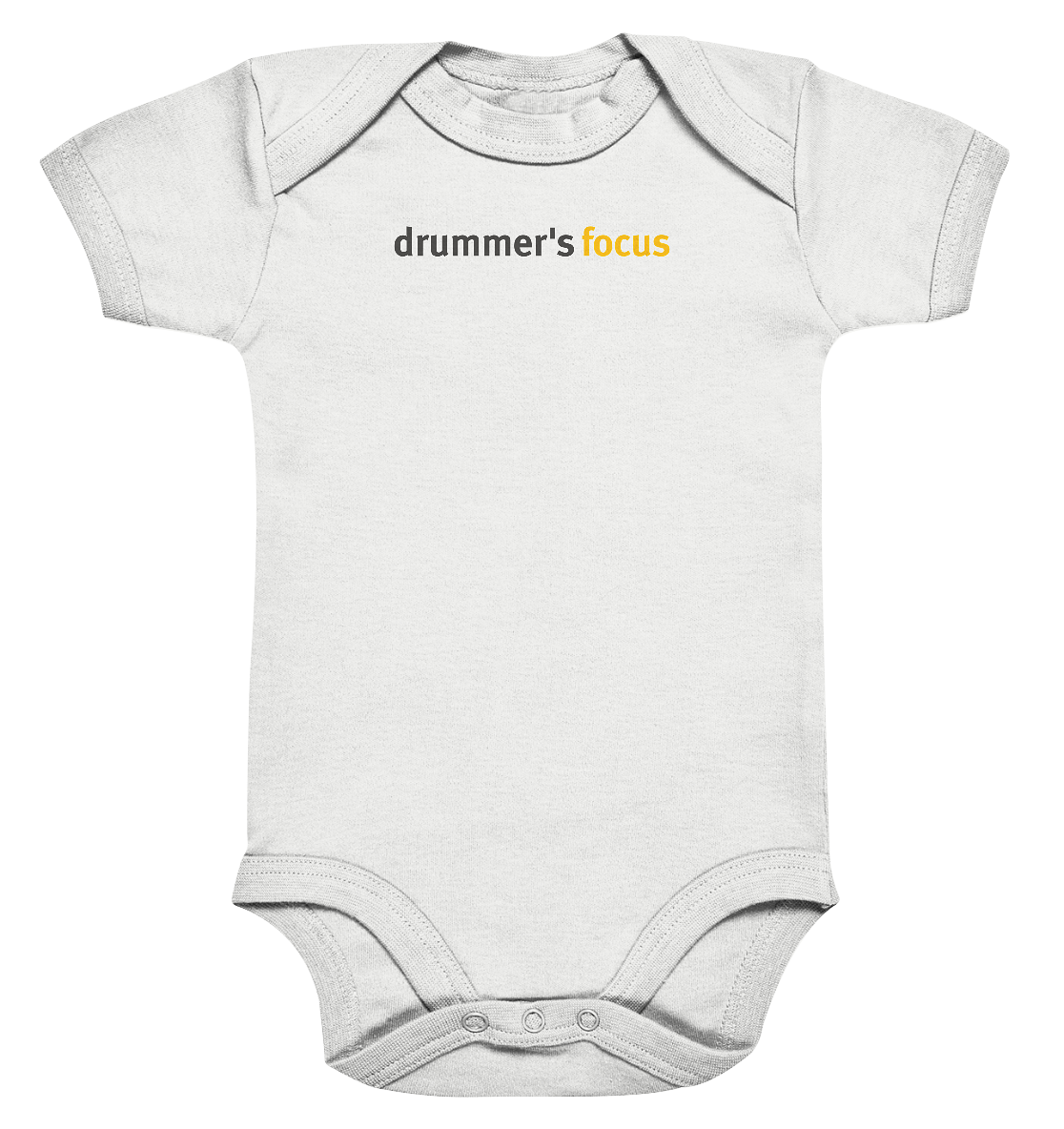 drummer's focus - baby bodysuit | white