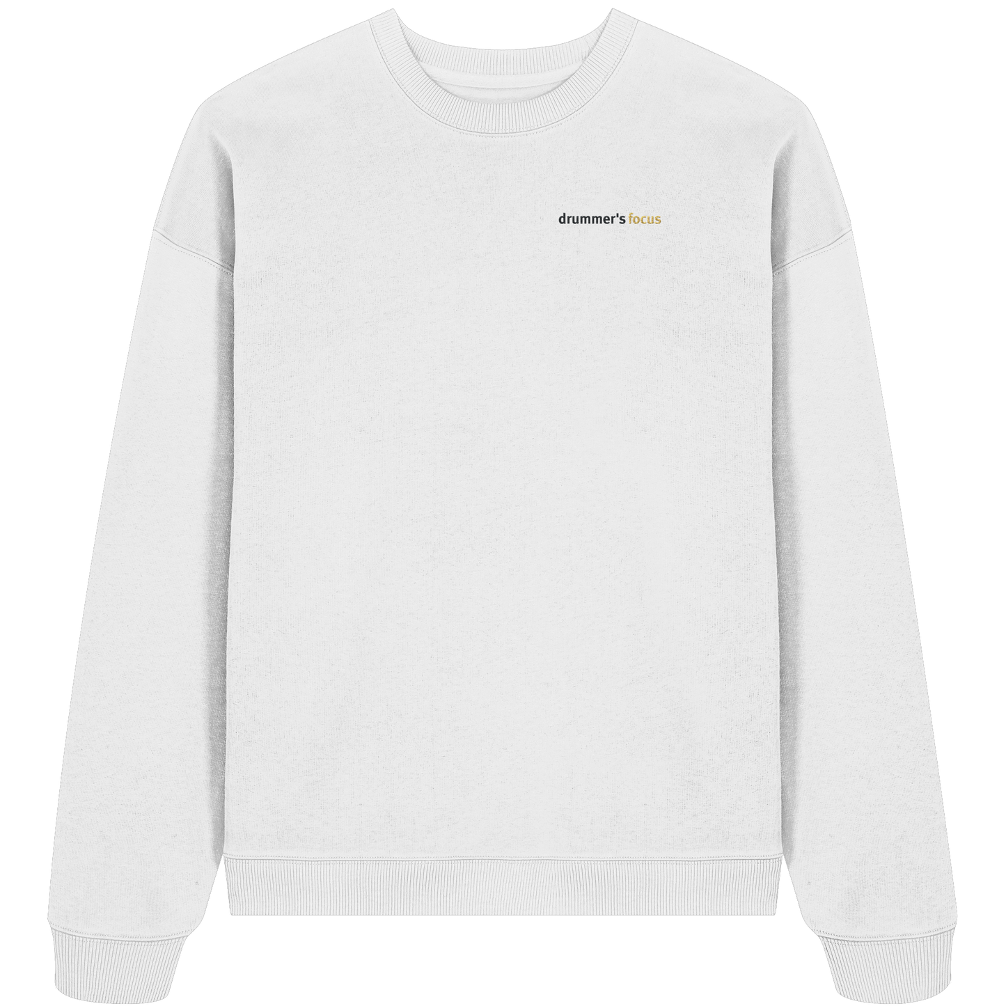 drummer's focus (gestickt) - oversize sweatshirt | white