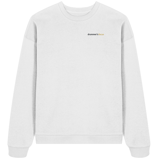 drummer's focus (gestickt) - oversize sweatshirt | white