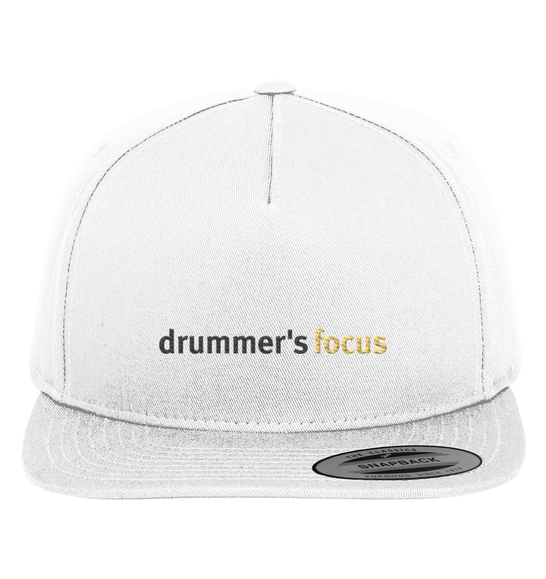 drummer's focus (gestickt) - snapback | white