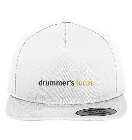 drummer's focus (gestickt) - snapback | white