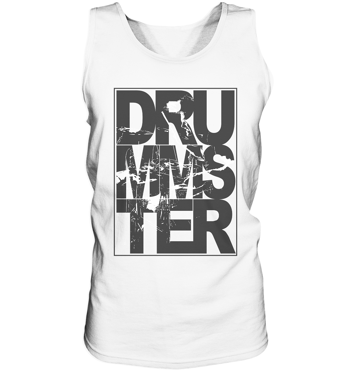 art of drummster v3 - tank-top | white