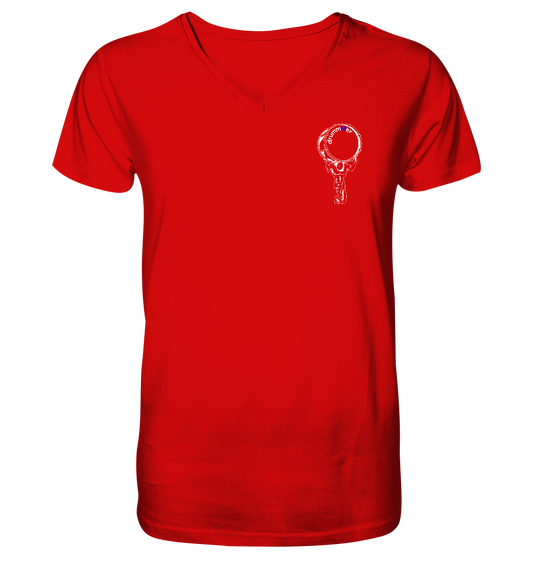 monument v3 - v-neck shirt | red