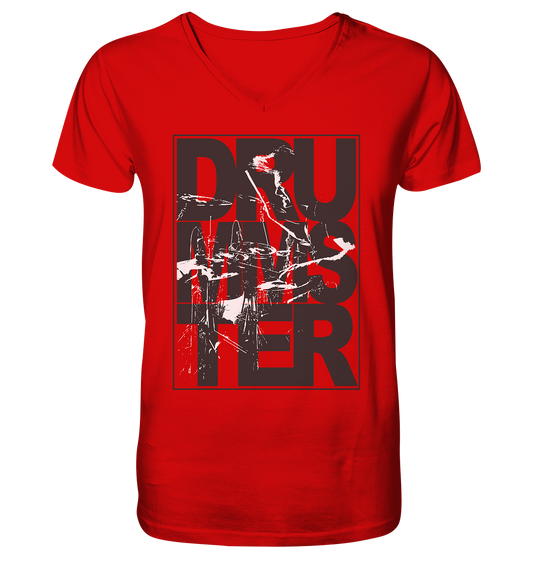 art of drummster - v-neck shirt | red