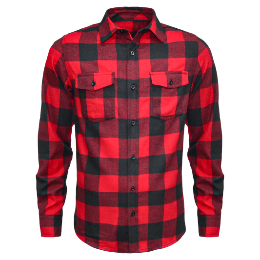 hIT with PASSion (gestickte Version) - flannel shirt | red/black